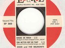 DION AND THE BELMONTS  45 EP RECORD