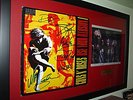 Signed Framed Guns N Roses Vinyl LP Album x 6 COA ROSE
