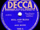 78 ALEX MOORE BULL CON BLUES DECCA 7552 M-