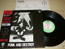 DISCHARGE-Punk and Destroy-LP/JAPAN only Rare W/OBI