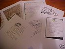 BEATLES LENNON HARRISON HANDWRITTEN LYRICS & STAMPS
