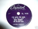 Gene Vincent  / Five Days, Five Days  / 78 RPM / VG+