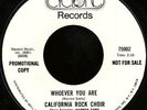 NORTHERN SOUL 45 - CALIFORNIA ROCK CHOIR  N.Mint  PROMO