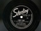 HANK WILLIAMS STERLING 208 I DON'T CARE COUNTRY 78 