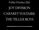 JOY DIVISION / CABARET VOLTAIRE.  Screenprinted Poster