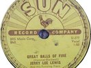 JERRY LEE LEWIS Great Balls of Fire SUN 78 RPM