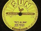 Elvis Presley Sun 209 78 Record That's Alright w/NR