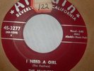 FEATHERS on ALADDIN  DOO WOP 45 NEED A GIRL