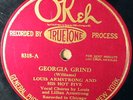 LOUIS ARMSTRONG HOT FIVE Georgia Grind OKEH JAZZ 78RPM