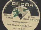 Rolling Stones - Metamorphosis Test Tracks ACETATE 10