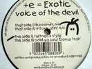 +e=Exotic  - Voice Of The Devil - D-Zone. Mega rare