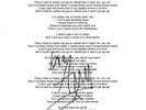 AMY WINEHOUSE *SIGNED*'REHAB' LYRIC SHEET *AUTOGRAPHED*