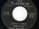 WILLIE & MIGHTY MAGNIFICENTS Check It Baby V. RARE 45