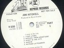 Joni Mitchell 1st LP white label MONO promo only vinyl