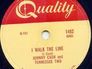 JOHNNY CASH -I WALK THE LINE - 78 RPM CANADA VG+++ 1956