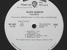 BLACK SABBATH - Paranoid - White Label Promo WLP - VG++