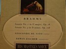 DE VITO/Fischer: Brahms Sonata 1 & 3 HMV LP N-MINT