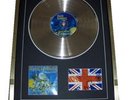 IRON MAIDEN SIGNED FRAMED GOLD DISC - LIVE AFTER DEATH