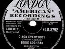 CLASSIC EDDIE COCHRAN RARE ON 78 - C'MON EVERYBODY EX+