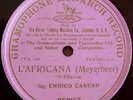 € ENRICO CARUSO Pink G&T 052157 AFRICANA OPERA 78 RPM