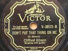 CLIFFORD GIBSON VICTOR RACE SERIES BLUES 78 RPM LISTEN