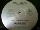 LEN RIDEOUT just one more night 1981 CA modern soul 12