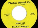 Charles Holiday RARE Northern Soul 45 on Playboy