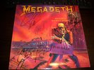 Signed By Dave,Chris,Gar,David,Megadeth Peace Sells LP