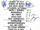 FOO FIGHTERS FULLY SIGNED SET LIST BIRMINGHAM COA