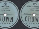 RITCHIE VALENS 78 rpm SWEET THINGS Philippines RARE