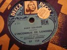 SUZY SOLIDOR CHANTE LEO FERRE 78 TOURS DECCA RARE 1940'
