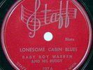 Baby Boy Warren Lonesome Cabin Blues Staff 707 NM