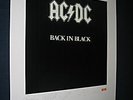 PLATE SIGNED LITHOGRAPH - AC/DC - BACK IN BLACK + COA