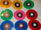 9 Beatles Colored Vinyl 45's +I want to hold your hand