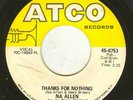NA ALLEN Thanks For Nothing ATCO Records