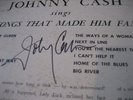 1959 SUN ALBUM JOHNNY CASH AUTOGRAPHED SIGNED SAN DIEGO