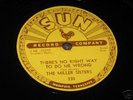 MILLER SISTERS:THERE'S NO RIGHT WAY  78 RPM SUN 230 EX+