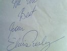 Elvis Presley Authenticated Signed Autograph & Message