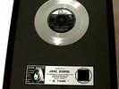 JANE BIRKIN GOLDENE/PLATIN SCHALLPLATTE/GOLD/ RECORD