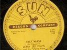 JERRY LEE LEWIS  78 RPM SUN 288  BREATHLESS stunning