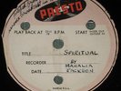 MAHALIA JACKSON - TWO KEYS Spiritual / Travelin' Shoes