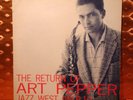 Return Of Art Pepper - RARE 1956 Jazz West LP - JWLP-10
