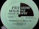 PET MILK Grand Ole Opry RADIO SHOW 222 FLATT & SCRUGGS