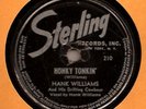 HANK WILLIAMS Honky Tonkin' / Pan American STERLING 78
