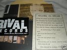 KILLING THE DREAM s/t record release light yellow /20