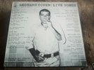 LEONARD COHEN,LIVE songs,1973,UK,MINT