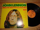 JOHN LENNON SINGS THE GREAT ROCK AND ROLL HITS LP RARE