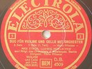 ELECTROLA 78 RPM HOELSCHER CELLO STRUB VIOLIN PFITZNER