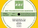 BBC TRANSCRIPTION LP - QUEEN / RANDY NEWMAN