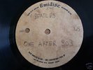 Very rare BEATLES ACETATE ONE AFTER 909 Emidisc record